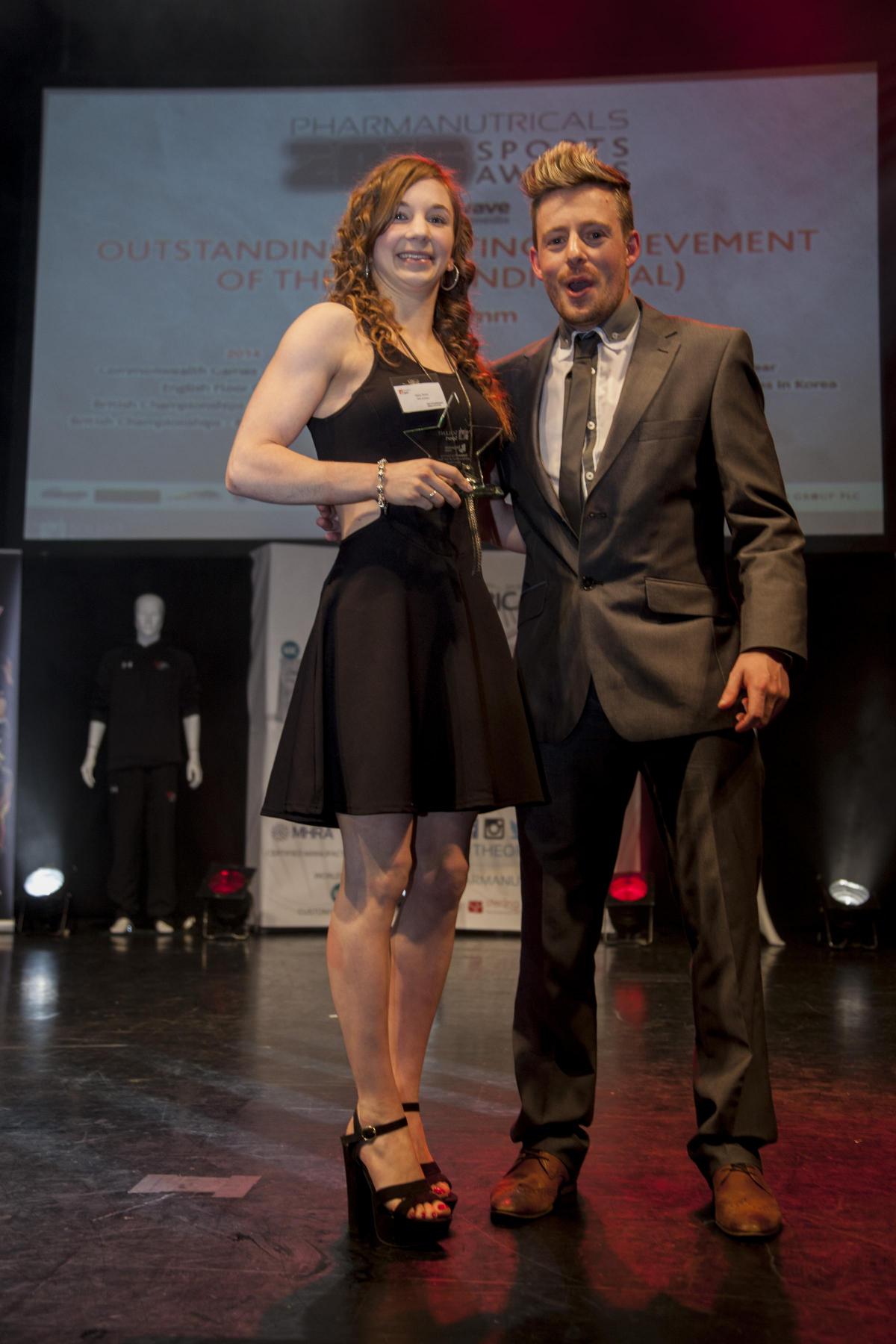Solent University Sports Awards - Kelly Sinm won the Big Wave Media Outstanding Achievement of the Year