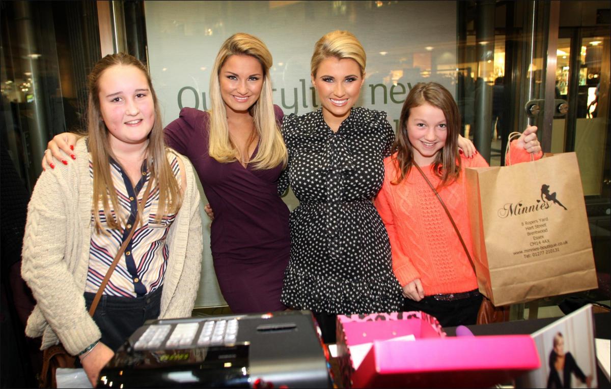 Sam and Billie Faiers at WestQuay
