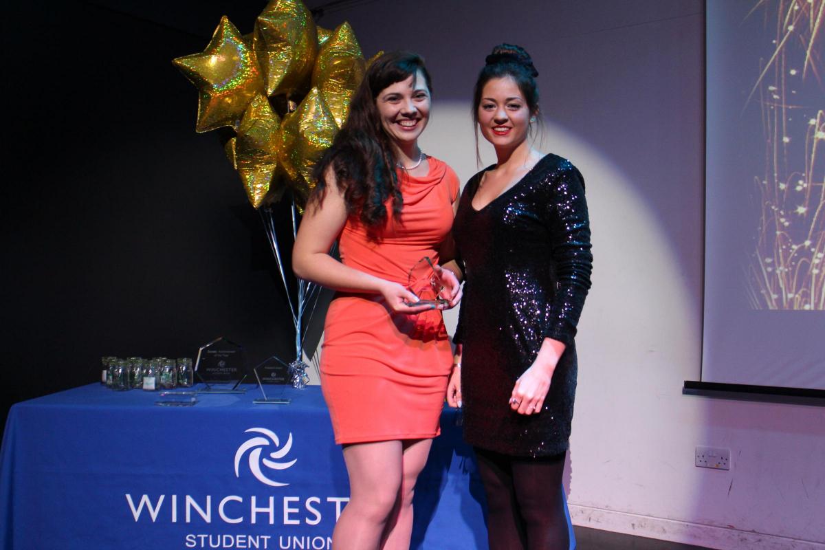 Winchester Students Union Awards - Student Experience Impact Award winner Savannah King