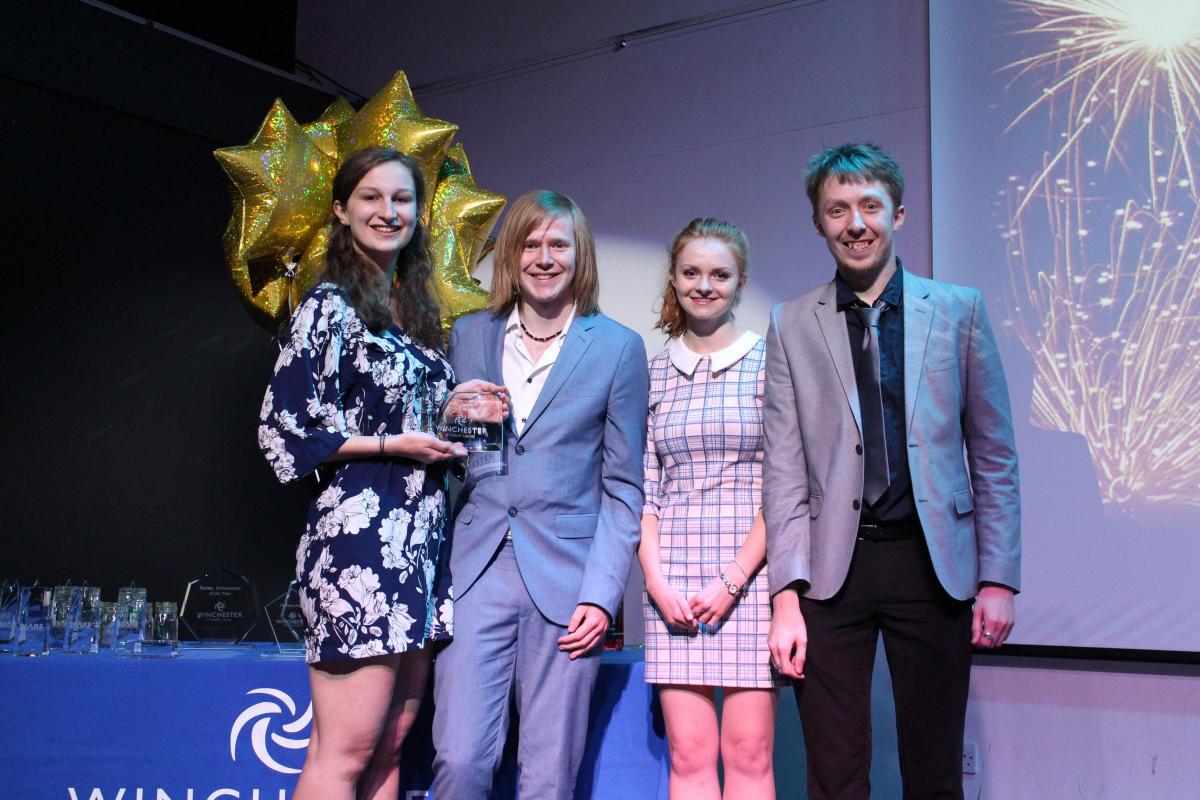 Winchester Students Union Awards - Psychology Society win Socially Engaging Society Award