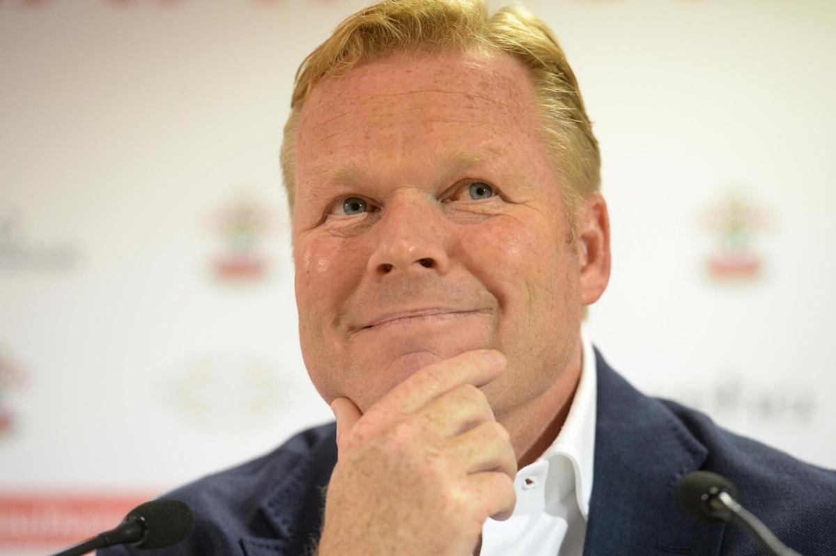 Koeman smiles as he deals with the media for the first time in Southampton. Photo: Robin Jones.