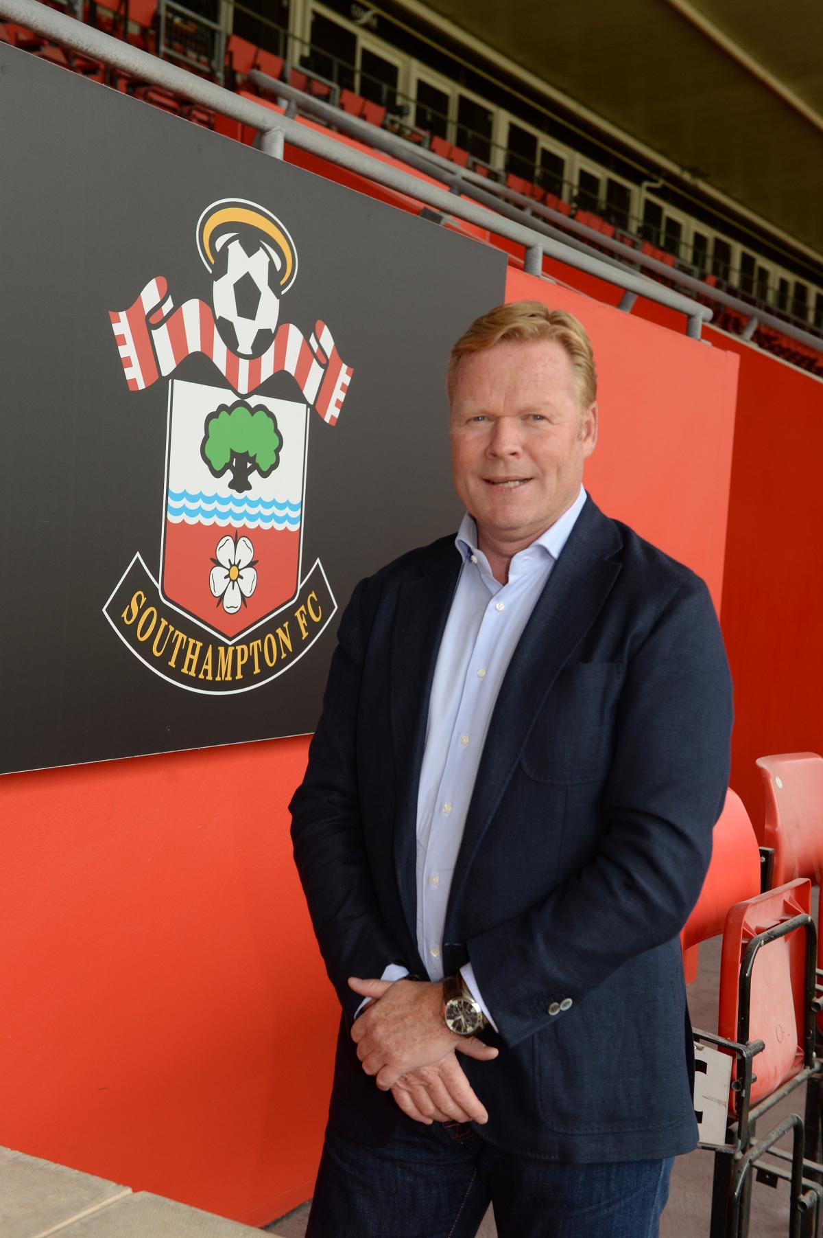 Ronald Koeman at St Mary's Stadium on his first day in charge. Photo: Robin Jones.