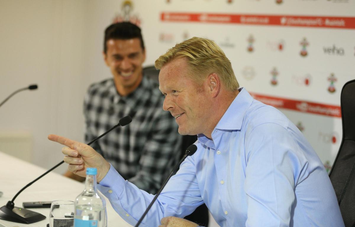 Koeman speaks to the media, as he announces Jose Fonte has signed a new contract at the club and will also become captain. Photo: Robin Jones.