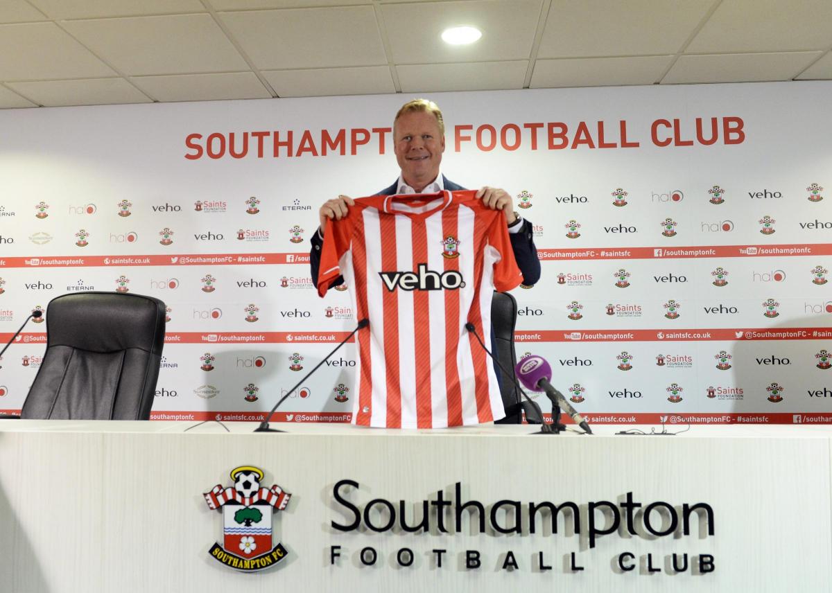 Ronald Koeman holds his first press conference at Saints, on July 11, 2014. Photo: Robin Jones.