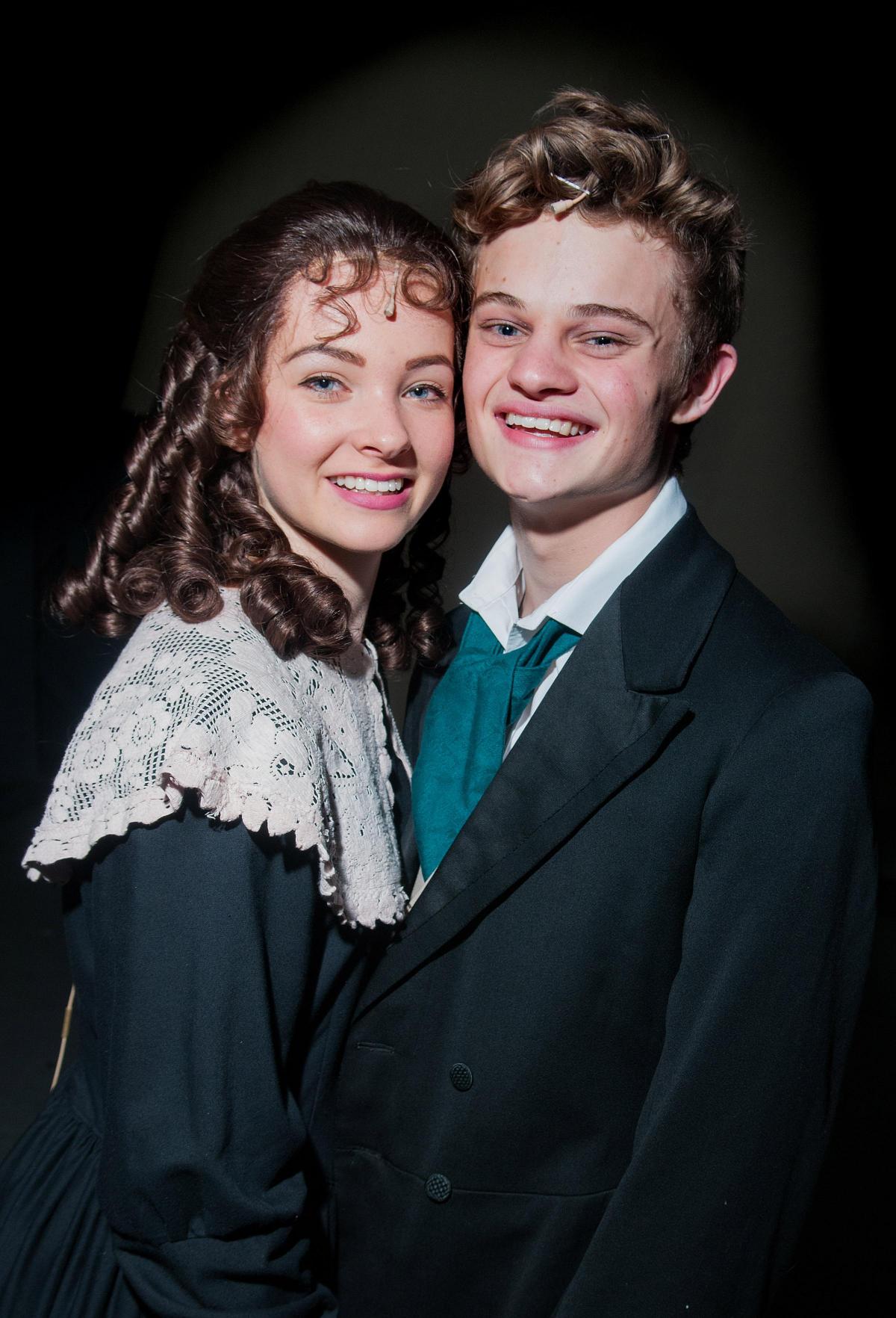 Cosette (Darcy Finden) and Marius (George Lambourne)