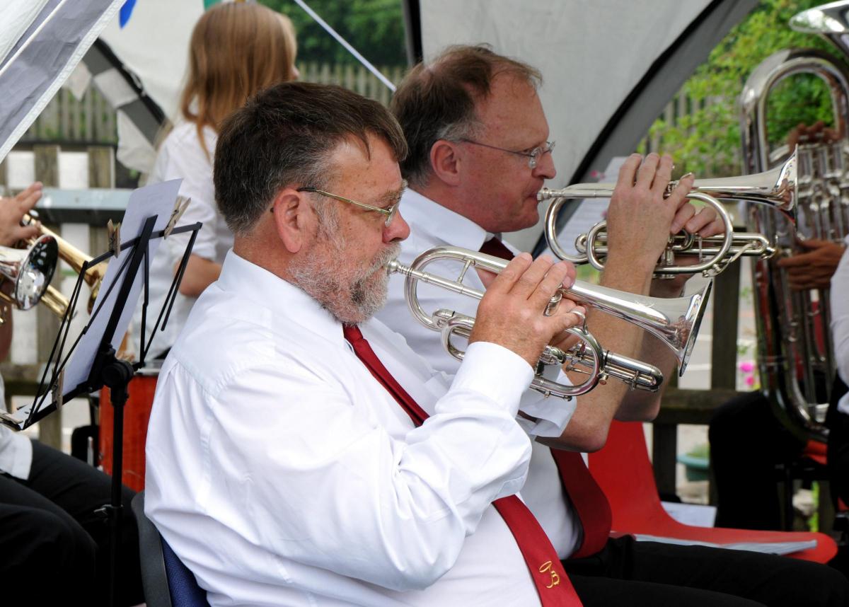 The Jubilee Brass Band entertains the crowds