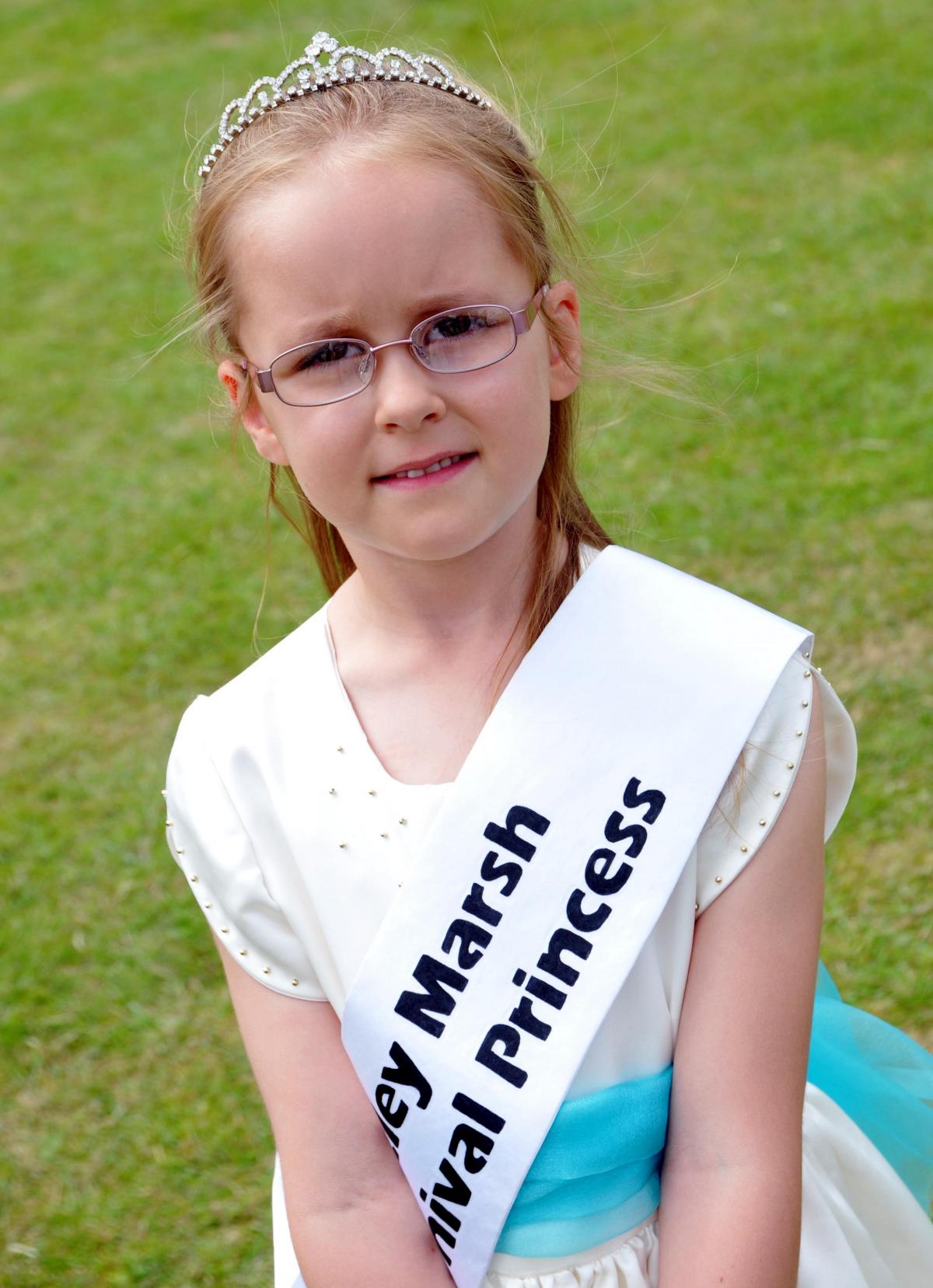 Jessica Healy, six, one of the carnival princesses