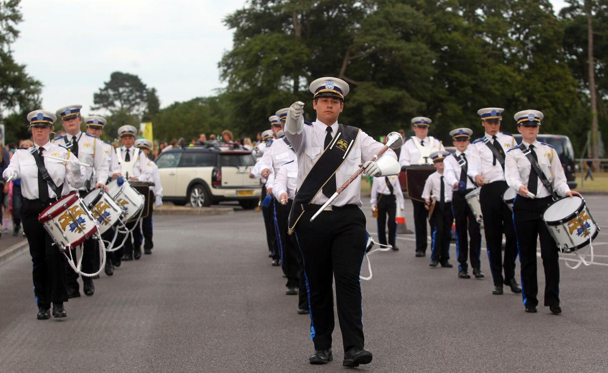 The Dolphin Marching Band. Sway Carnival 2015, Jubilee Field, Sway