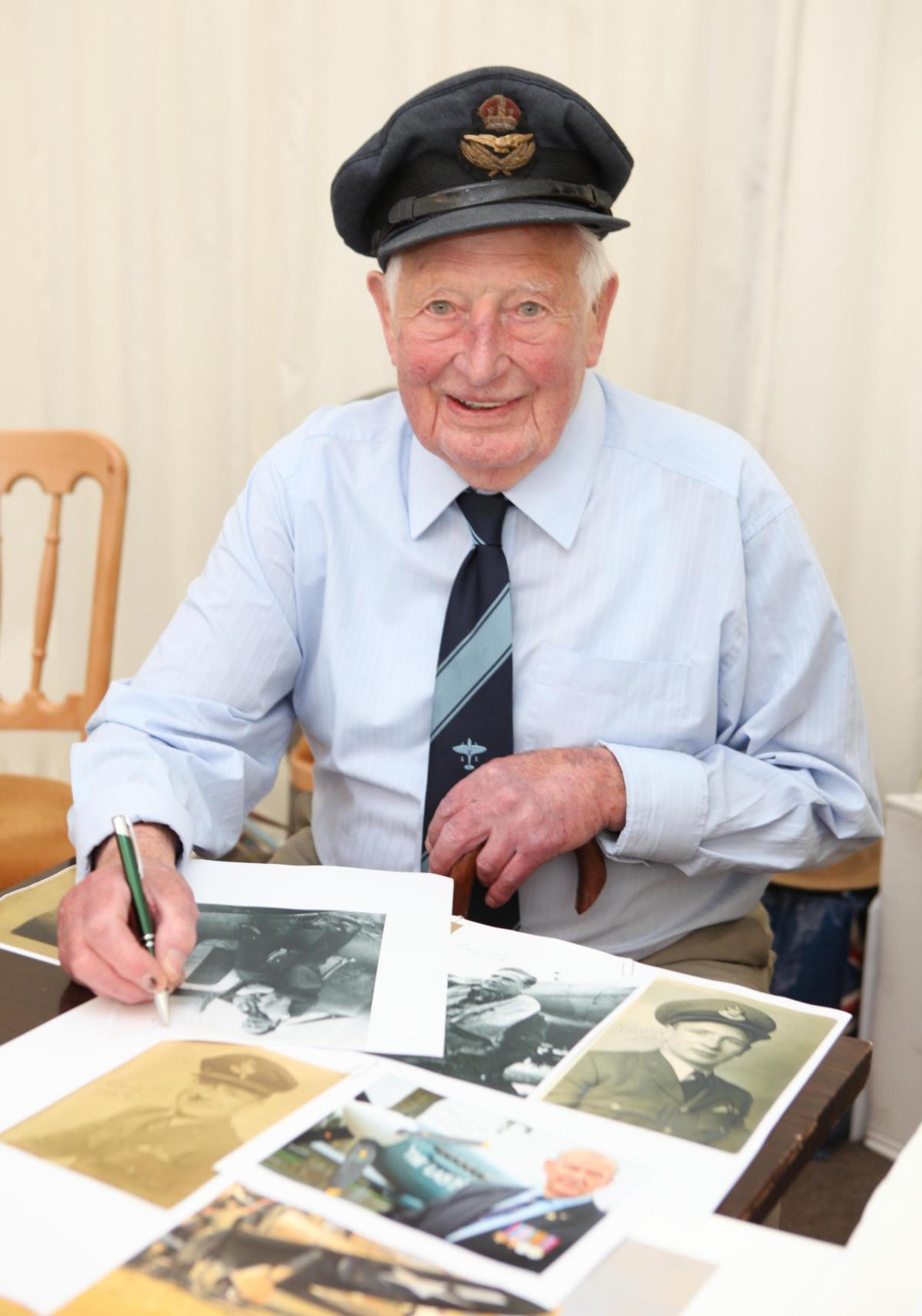 Dennis Keep who was a Spitfire pilot in the war with some pictures of himself