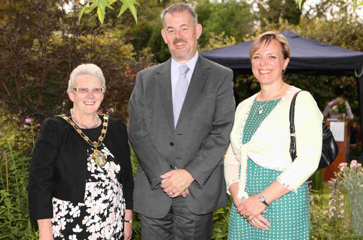 Romsey Chamber President's Reception  - Test Valley mayor Iris Andersen with Jonathan and Olivia Birch