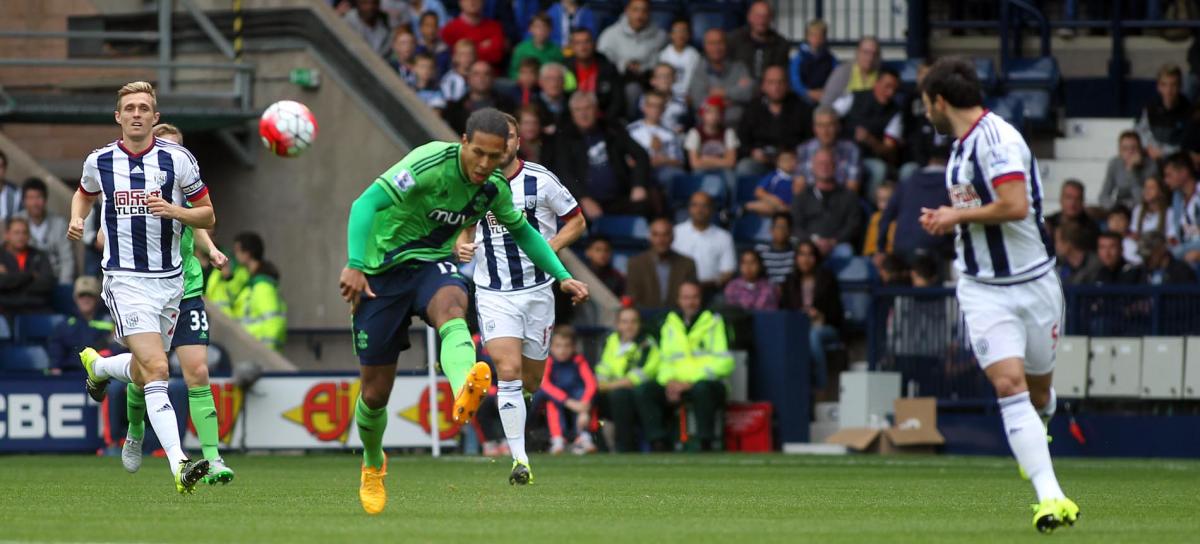 West Brom v Saints. The unauthorised downloading, editing, copying, or distribution of this image is strictly prohibited.