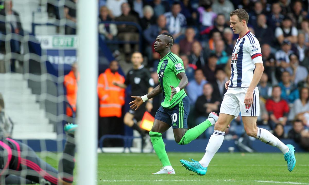 West Brom v Saints. The unauthorised downloading, editing, copying, or distribution of this image is strictly prohibited.