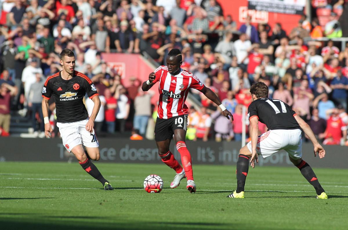 Picture from the Barclays Premier League match between Saints and Manchester United. The unauthorised downloading, editing, copying, or distribution of this image is strictly prohibited.