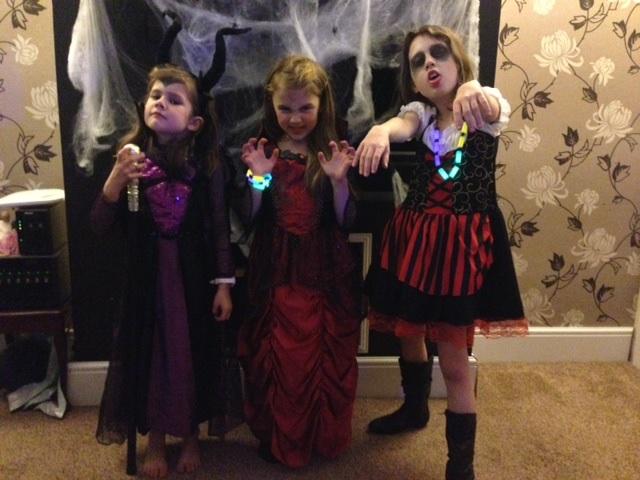 Halloween 2015: Sienna, 6, Aimee, 7, and Maddison Thompson, 9,