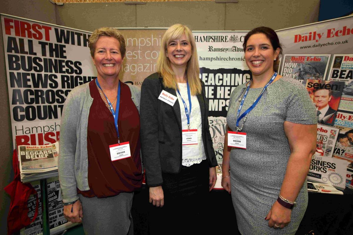 L to r, Jenny todd (of Silk Bow Bookkeeping), Natalie Sprake (Daily Echo) and Kate Underwood (Silk Bow)