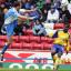 CAN'T CUT THIS ONE OUT: Olivier Bernard sends over a cross during Saints' defeat. Echo picture by Chris Moorhouse.