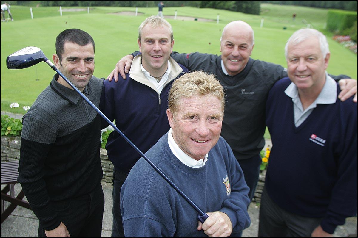 At a charity golf tournament with Alan Ball, Peter Osgood, Gordon Watson and Terry Mancini
