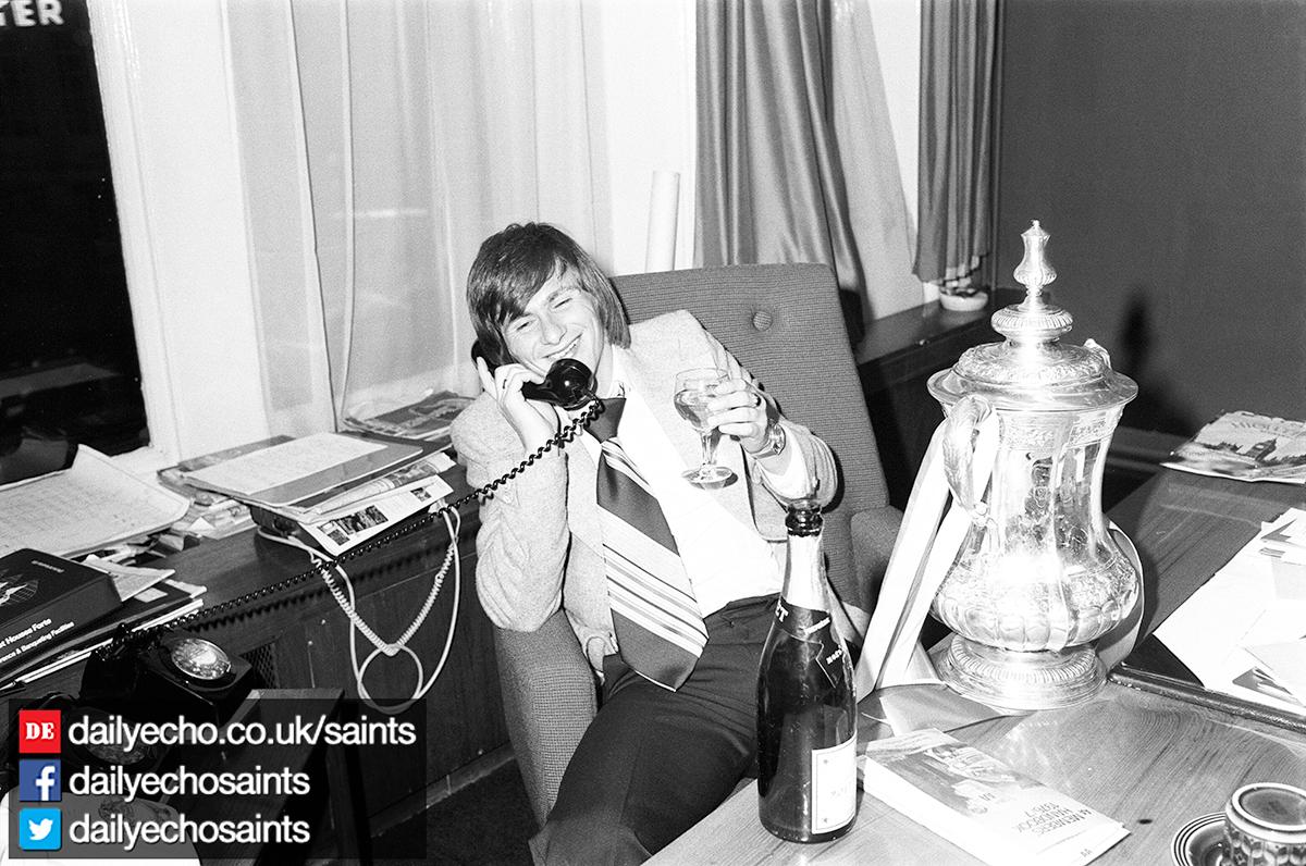 Photographs from Southampton FC's 1976 FA Cup run - celebrations after Saints won the cup