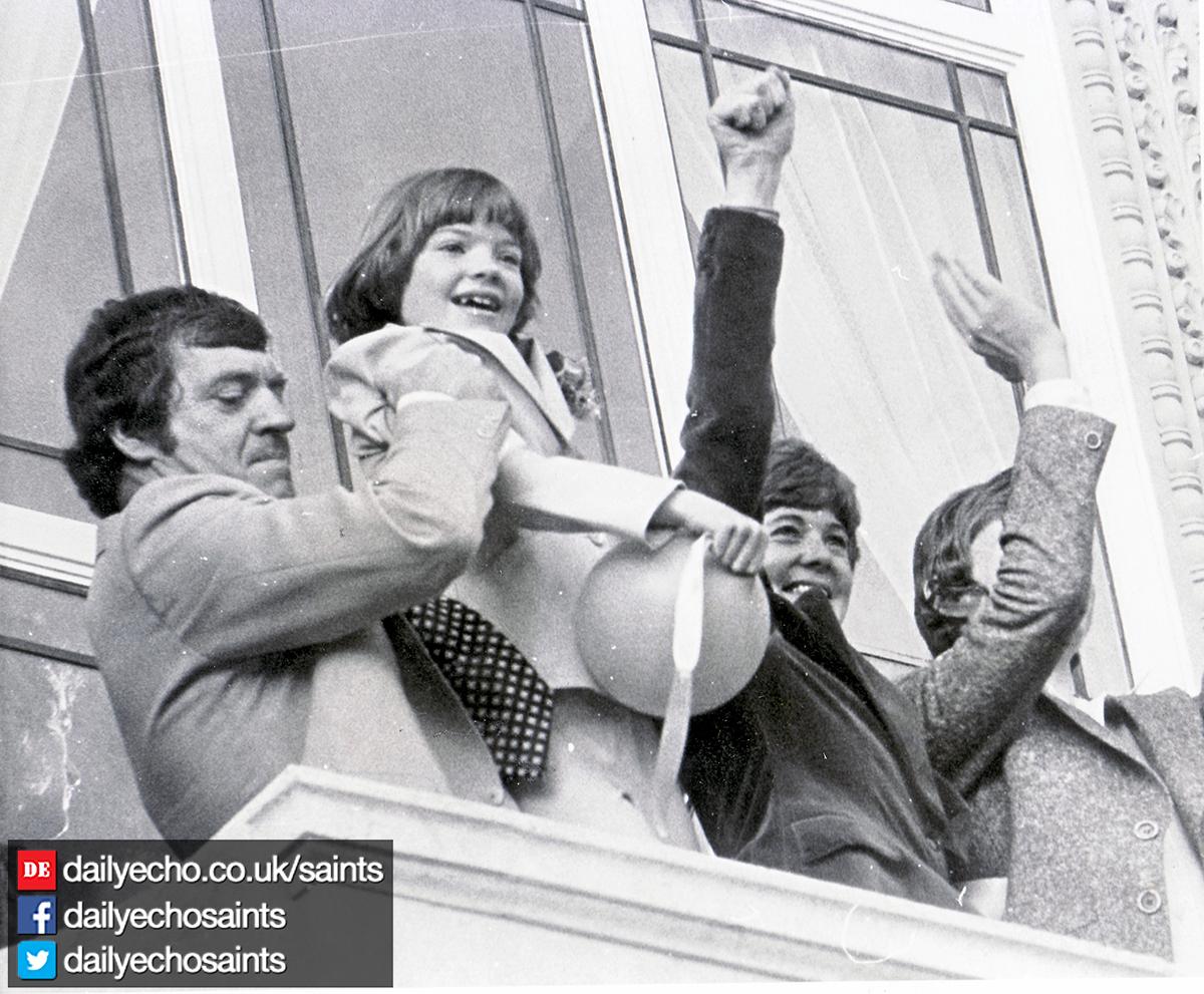Photographs from Southampton FC's 1976 FA Cup run - celebrations after Saints won the cup