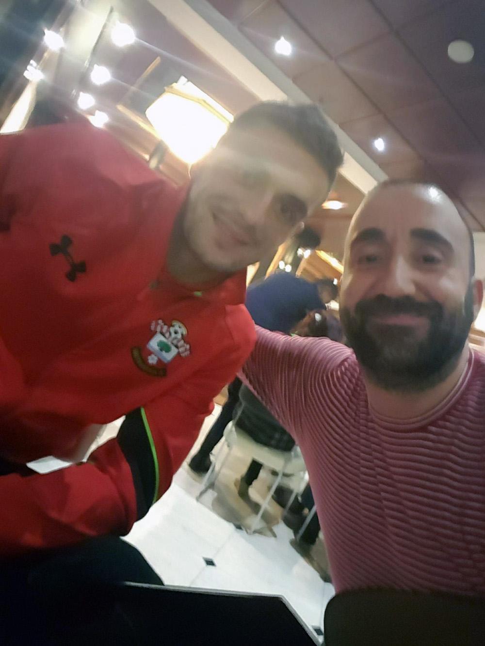 Emanuele Giulianelli was lucky enough to meet Saints player Dusan Tadic