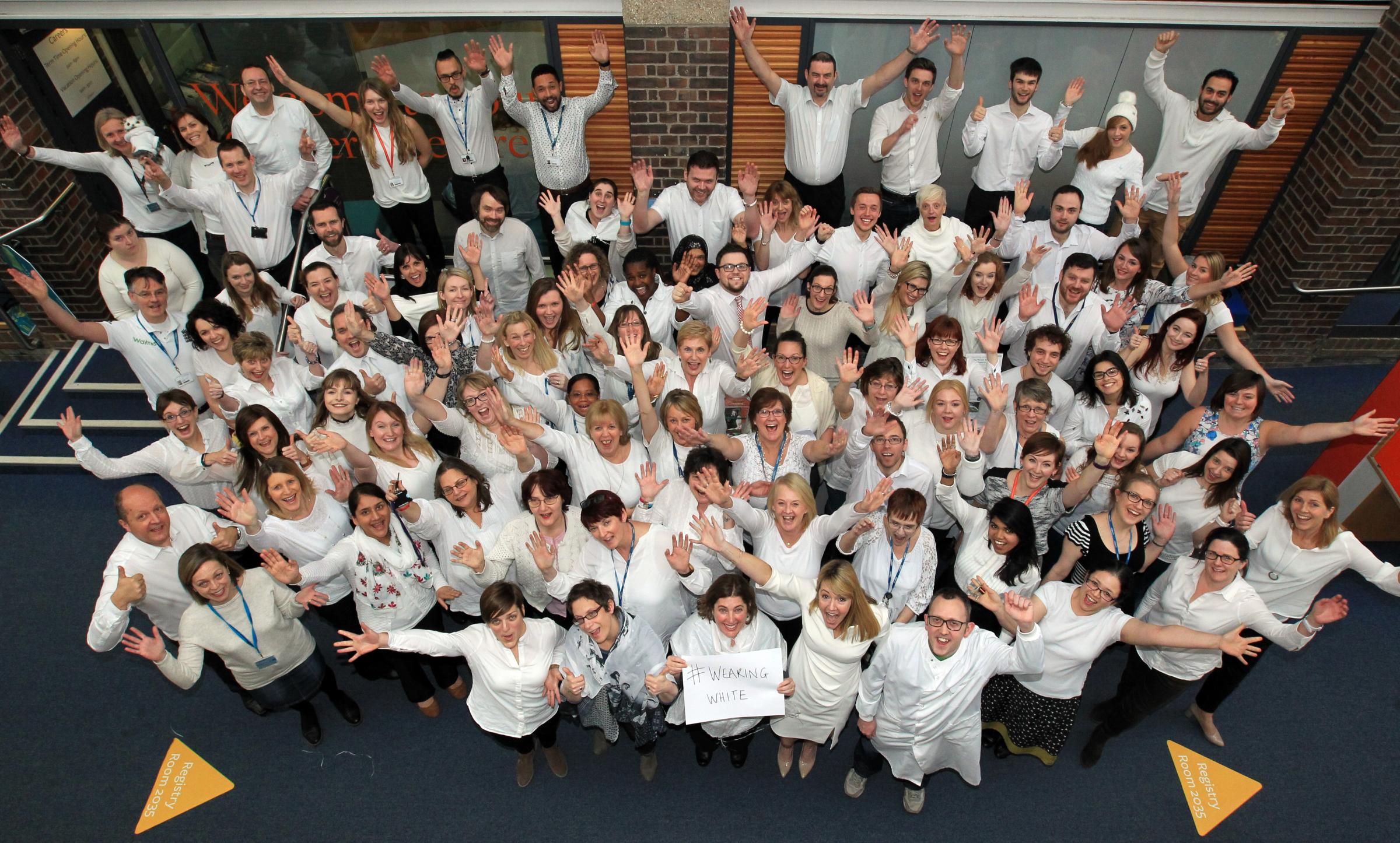 Southampton University staff wear white in cancer fight