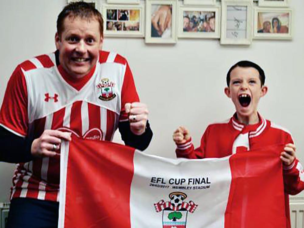 Fraser, 7, is set to enjoy his first Saints away game