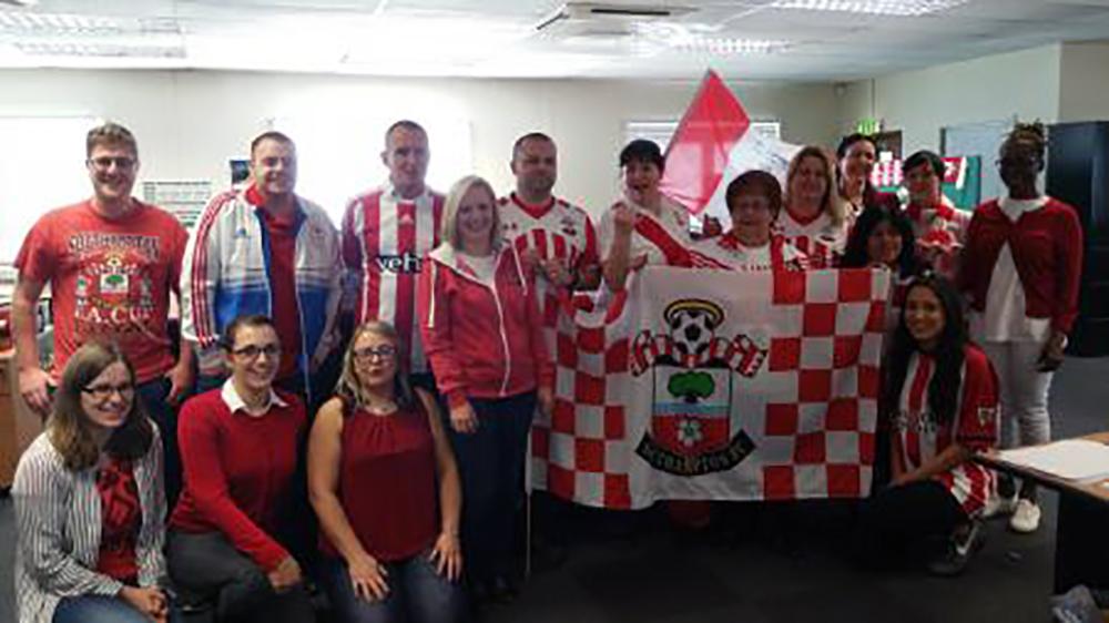 The Freightliner Southampton team is backing Saints this afternoon