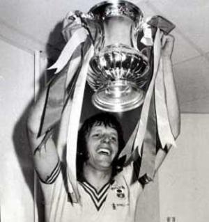 Mick Channon with the FA Cup in '76