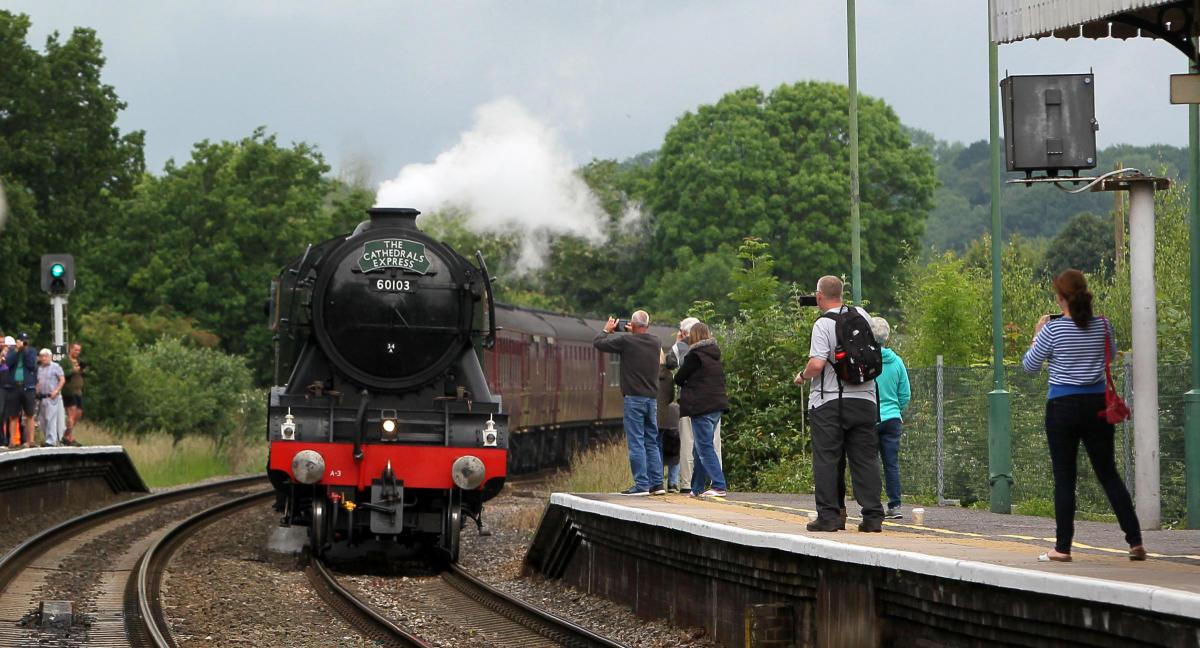 The Flying Scotsman rolls full steam ahead into Hampshire