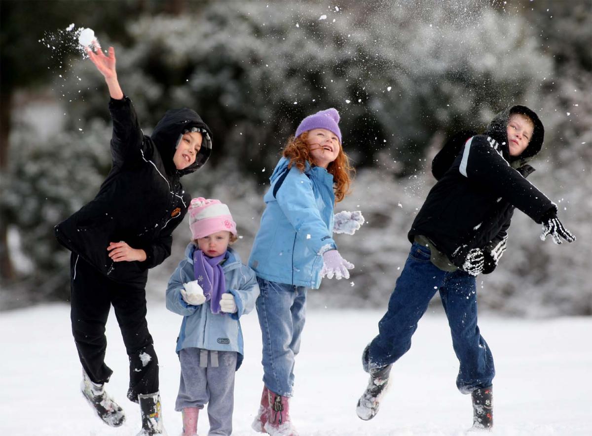 Youngsters enjoy the snow at Bolton's Bench