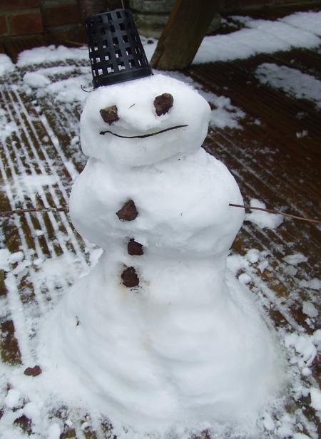 Snow covers Hampshire - Snowman by Emma Fitz-Gerald