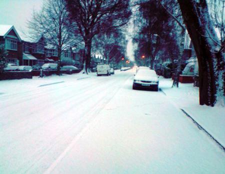 Snow covers Hampshire - Shirley Avenue in snow by Lisa and Oliver Dunnings