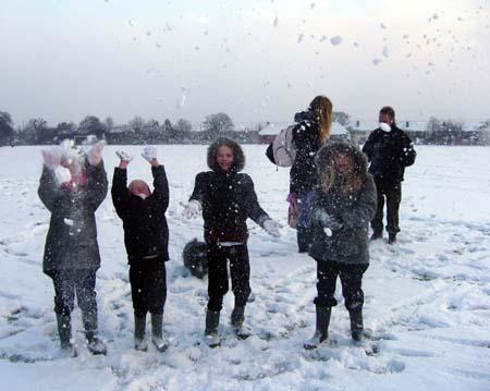 Snow covers Hampshire - Hooray! No school from Karen