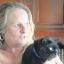 Pauline Foster with Charlie, after the attack which killed another of her cats