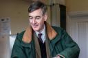 Rees-Mogg, 54, visited the Winterfield Stadium with his sons