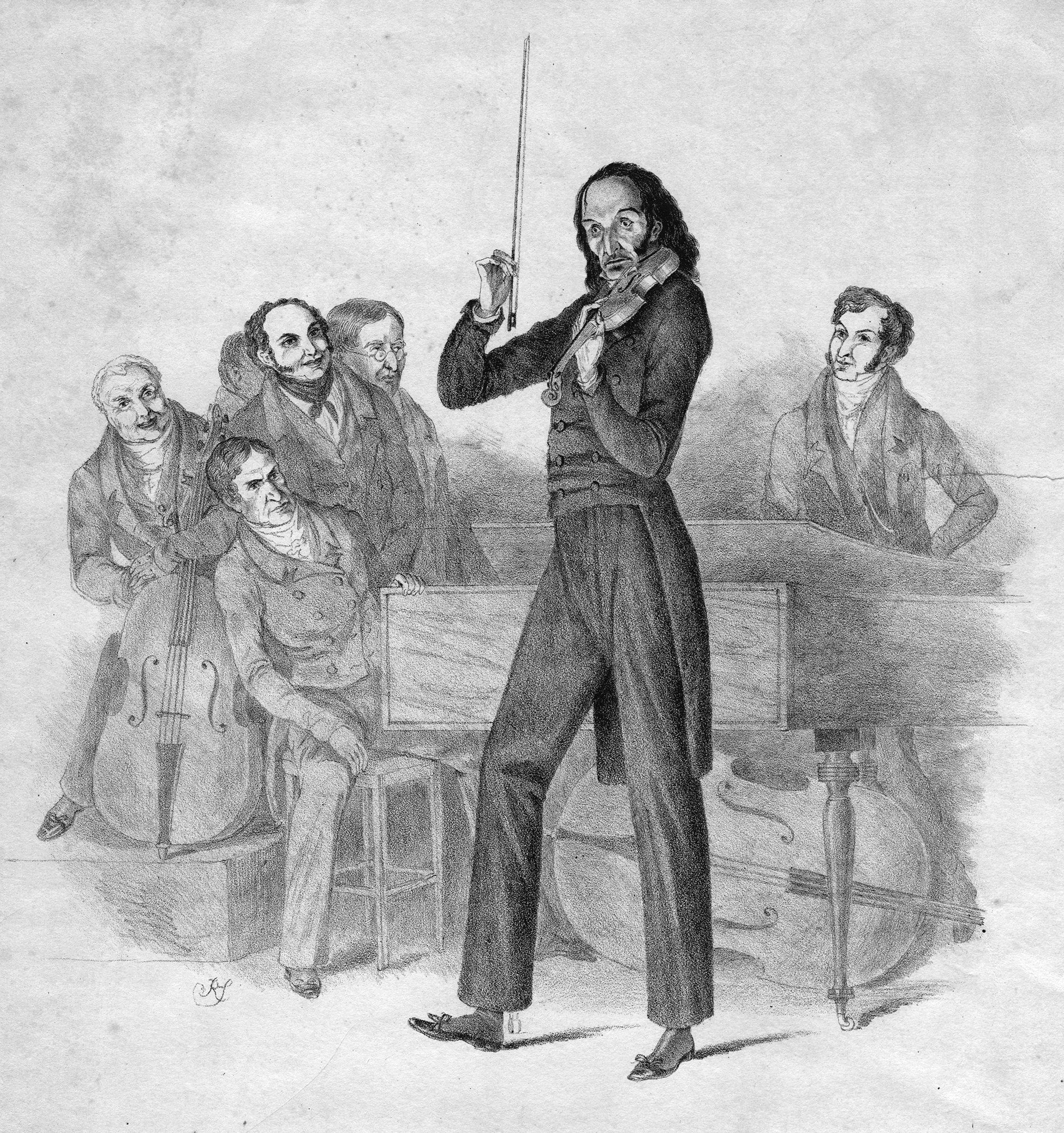 Nicolo Paganini by Richard James Lane in 1831