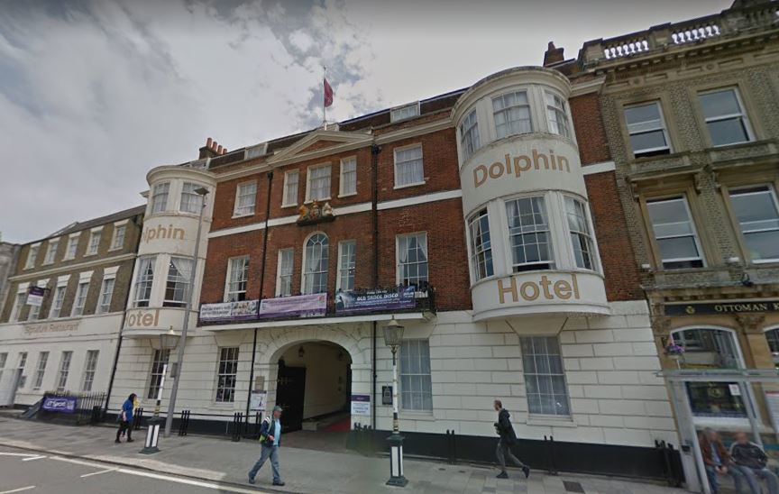 The Dolphin Hotel on High Street, Southampton.