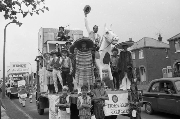 Eastleigh Carnival 1970. Itchen South Scout Group. August 19, 1970. THE SOUTHERN DAILY ECHO ARCHIVES. HAMPSHIRE HERITAGE SUPPLEMENT. Ref: 4400e