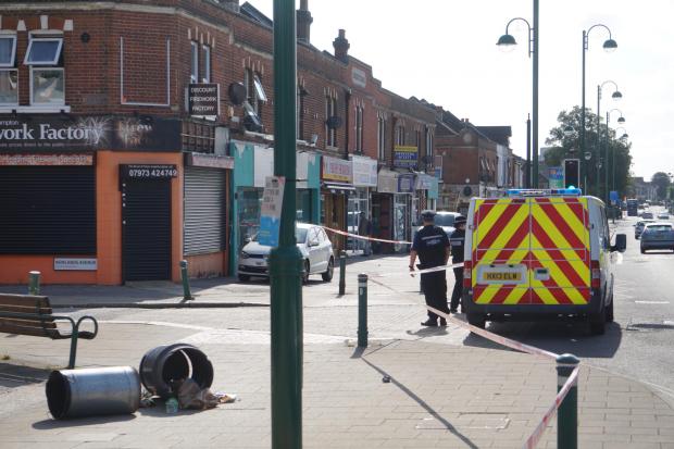 Daily Echo: Police at the junction of Shirley Road and Newlands Avenue