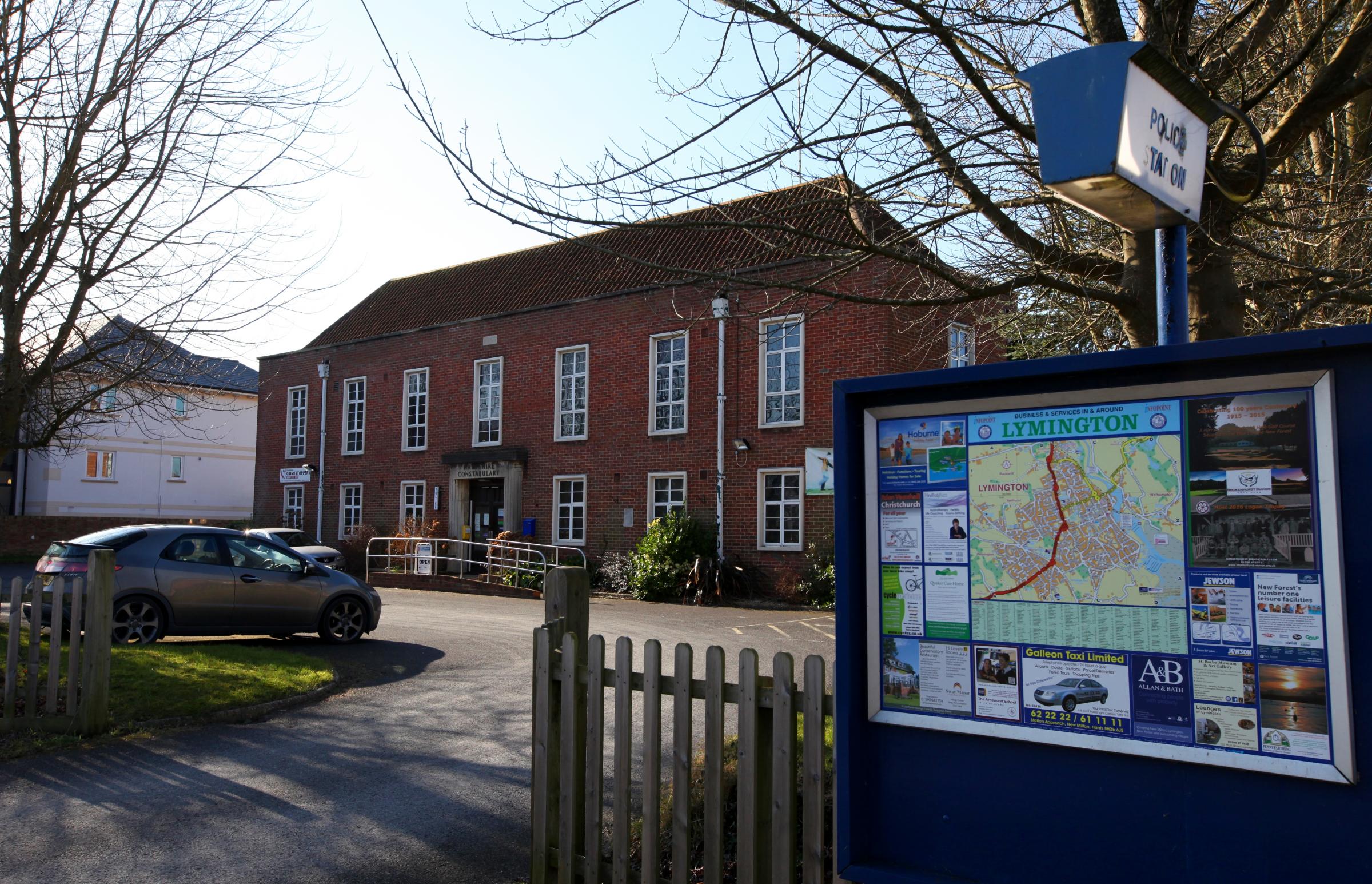 The former police station at Southampton Road, Lymington. A proposal to replace it with 32 flats will be examined at a public inquiry.