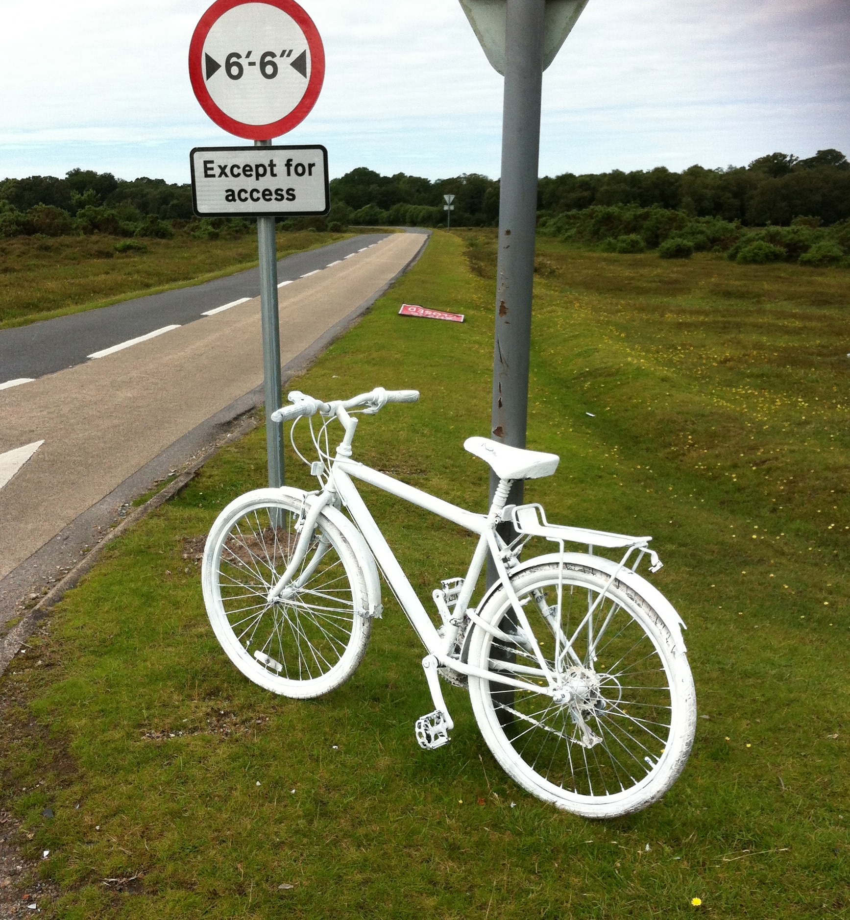 A white ghost bike was left at Ipley following one of the fatal crashes.