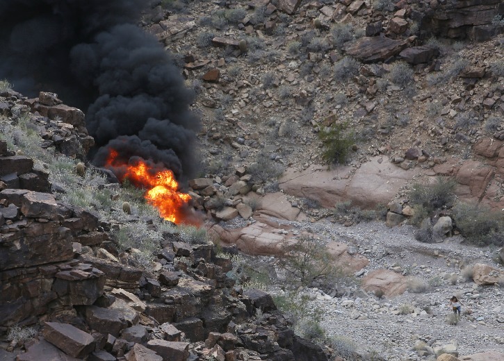 A probable cause of a helicopter crash in the Grand Canyon has been identified Credit: PA