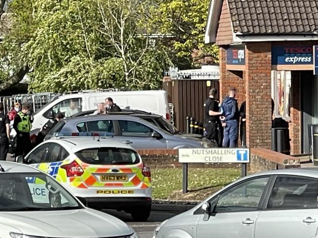 Police were called to Tesco Express in Nutshalling Close, Calmore on May 4, 2021