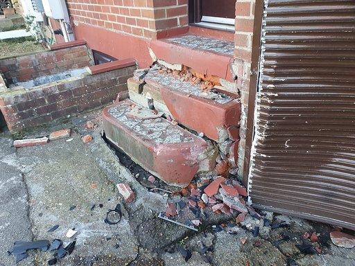 Chitulu crashed his car into a home in Victoria Road, Woolston