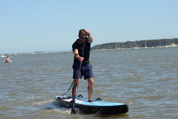 David Haze paddling Lake Windermere