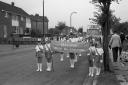 Eastleigh Carnival 1970. Eastleigh Drum Majorettes August 19, 1970.