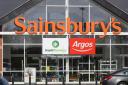 General view of the entrance to a Sainsbury's supermarket.