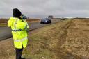 Police involved in Operation Mountie  carry out speed checks on Roger Penny Way in the New Forest.