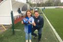 Zlata Makedonska pictured with AFC Totton manager Jimmy Ball