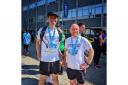 David Watson Volunteer at Communicare and Nick Thomas Communicare Supporter after the 2022 ABP Marathon